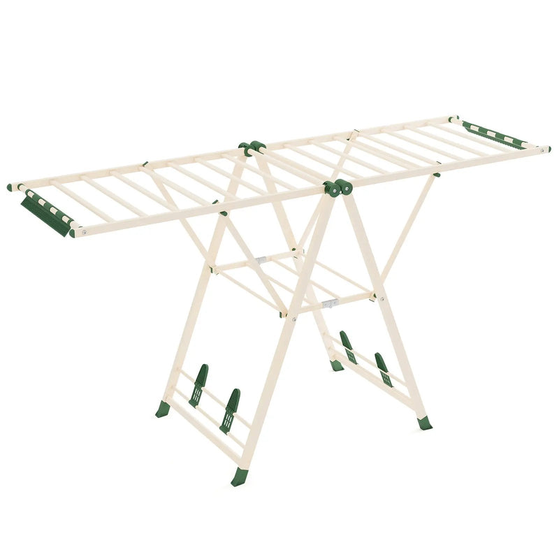 72.5 Inches Clothes Drying Rack with Height Adjustable Wings by DirectDeals