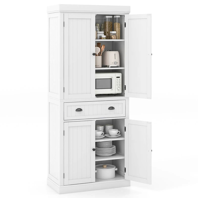 Cupboard Freestanding Kitchen Cabinet w/ Adjustable Shelves by DirectDeals