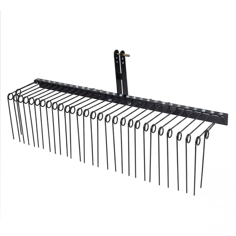 72" Pine Straw Rake with 30 Metal Coil Tines for Grass by DirectDeals