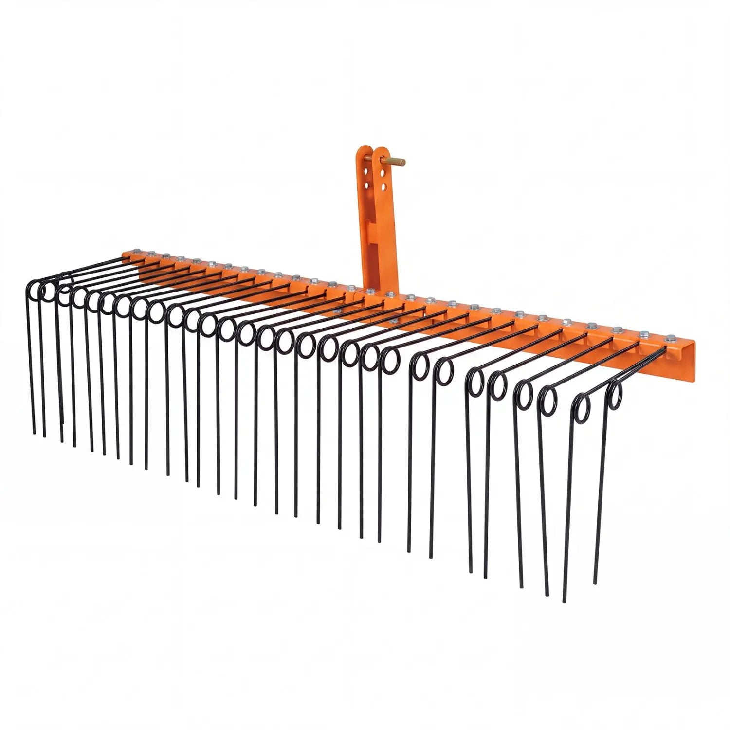 72" Pine Straw Rake with 30 Metal Coil Tines for Grass by DirectDeals