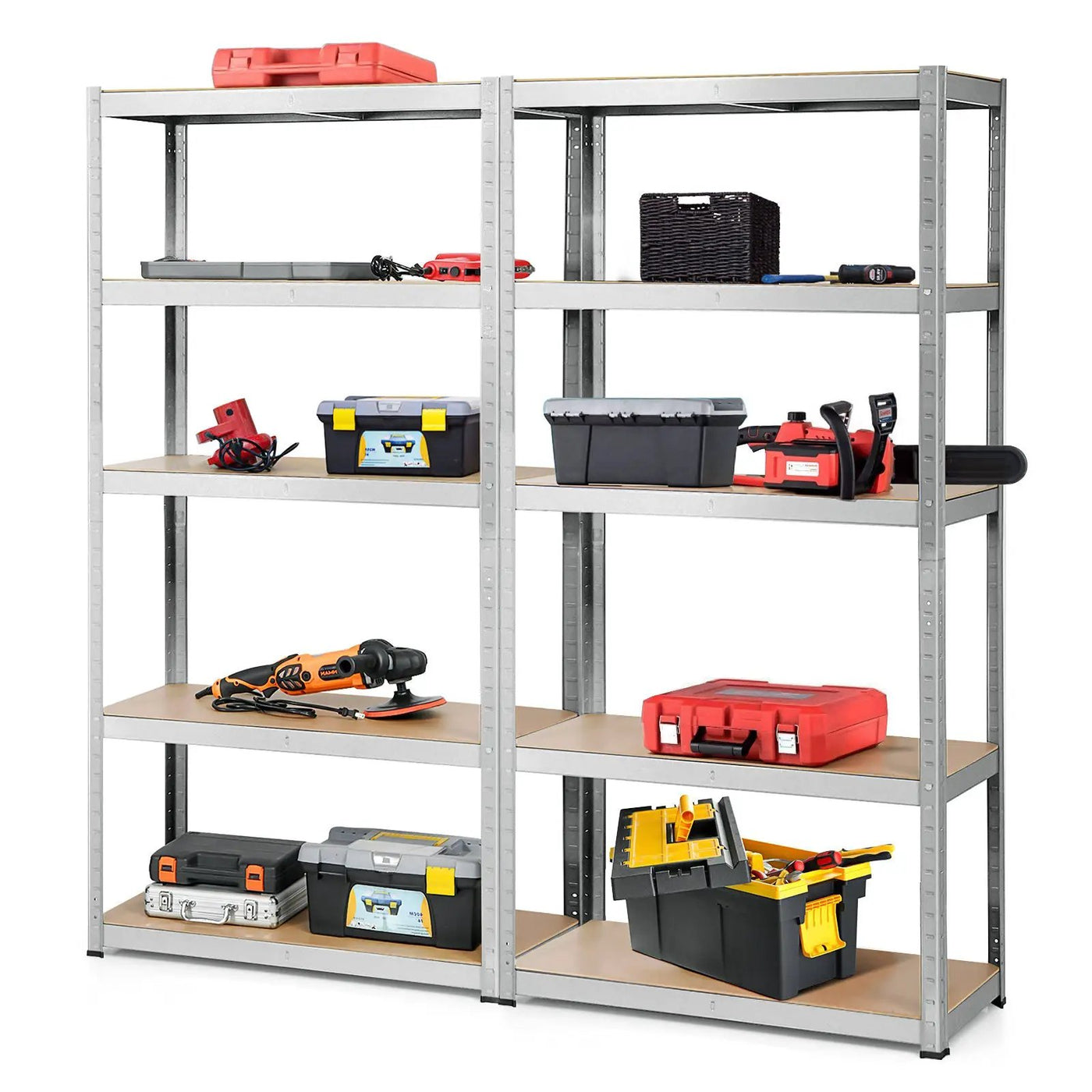 2 Pcs Storage Shelves Garage Shelving Units Tool Utility Shelves by DirectDeals