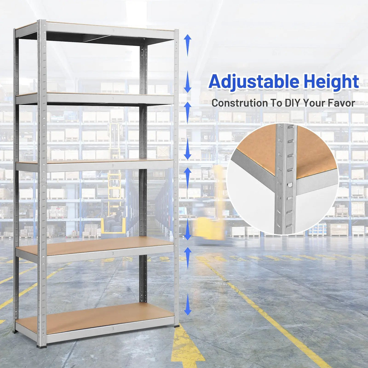 2 Pcs Storage Shelves Garage Shelving Units Tool Utility Shelves by DirectDeals