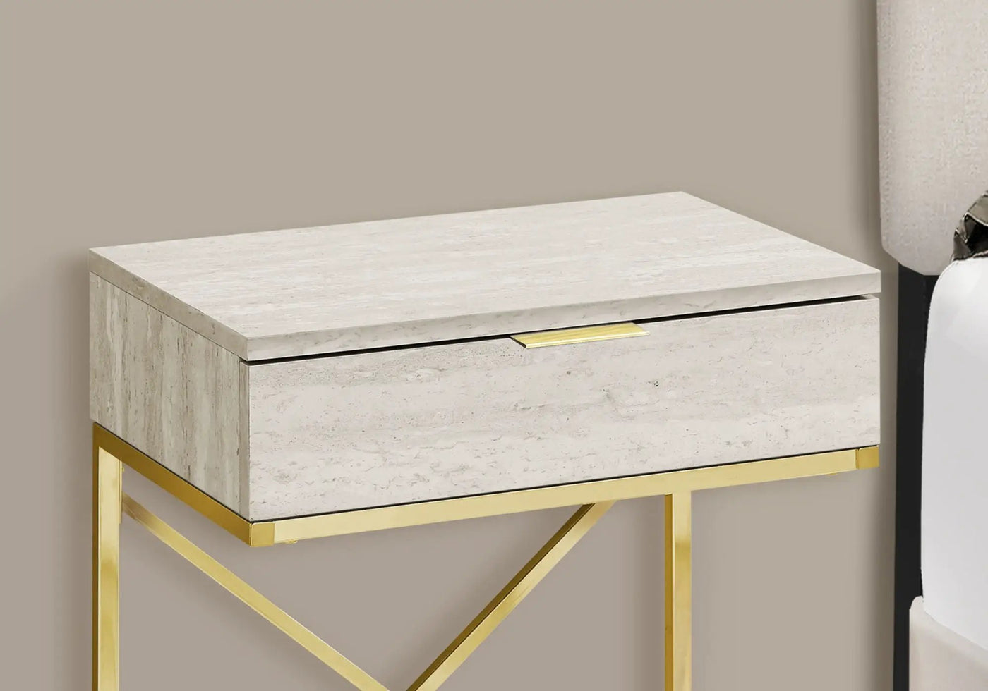 Accent Side Table with Storage Drawer, Spacious Tabletop, Contemporary Design by HouseOfZazla