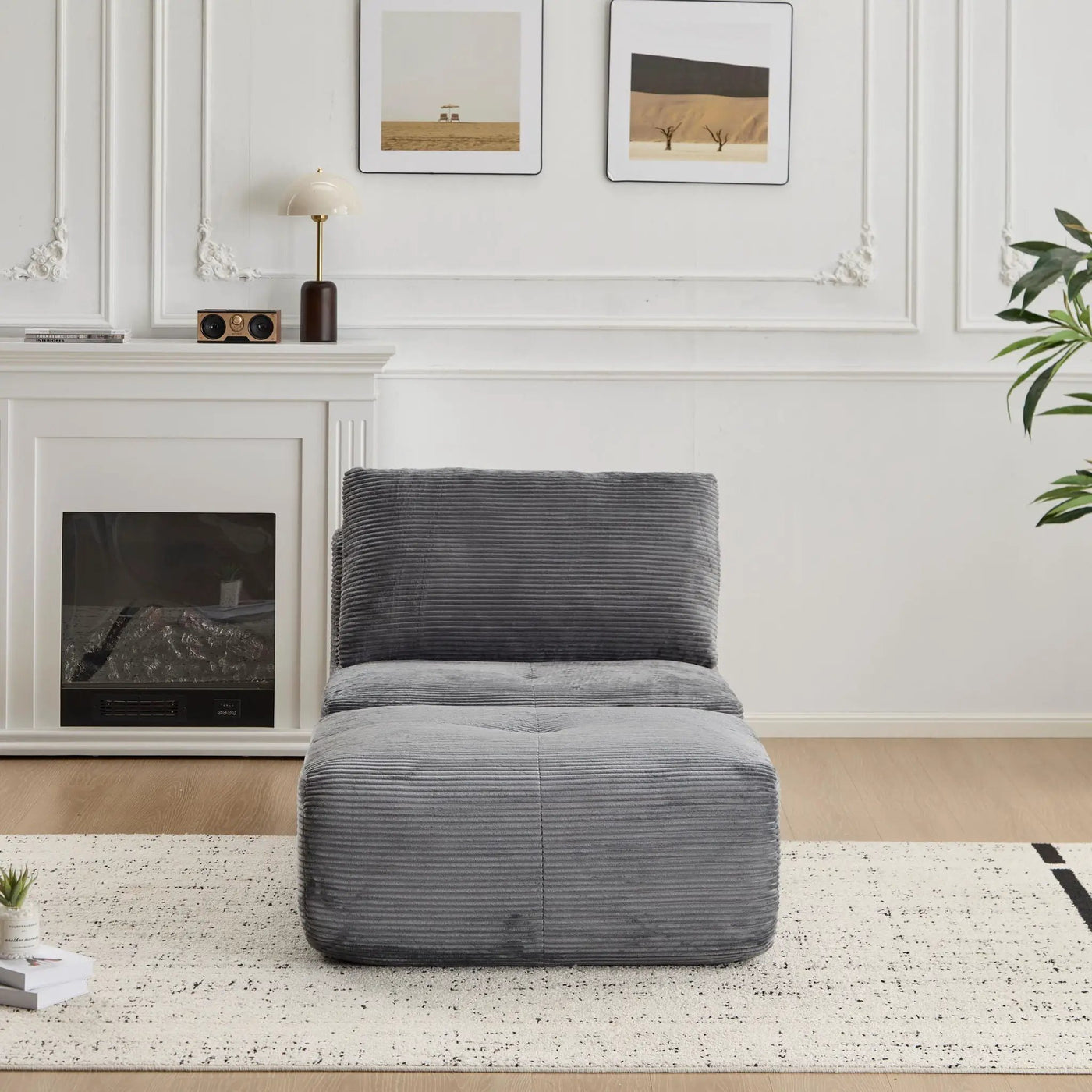 Single Chaise Longue With Movable Ottoman For Living Room by HouseOfZazla