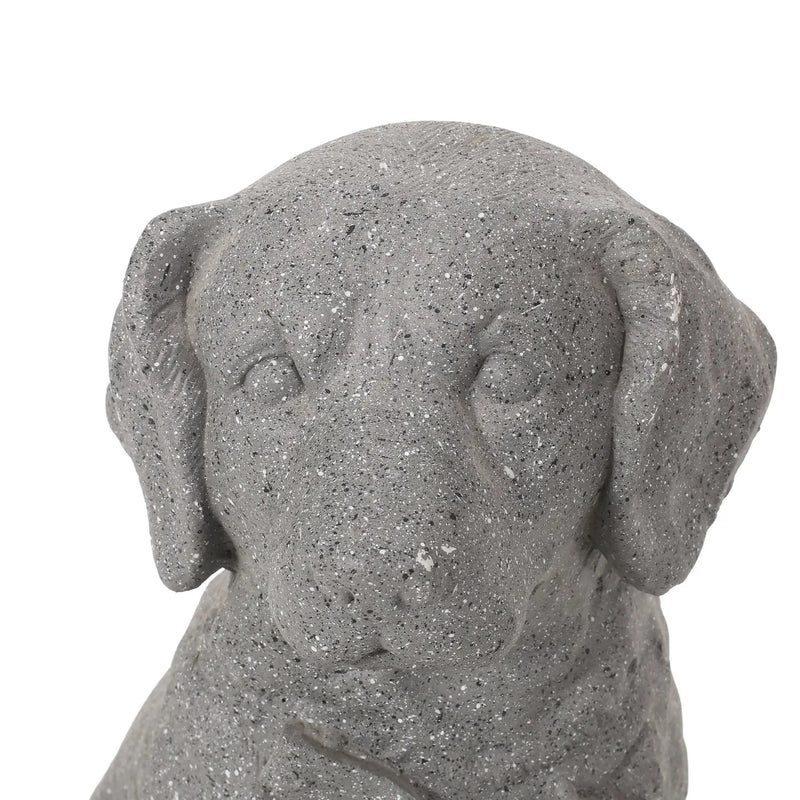 MGO Dog Statue, Outdoor Stone Gray by HouseOfZazla