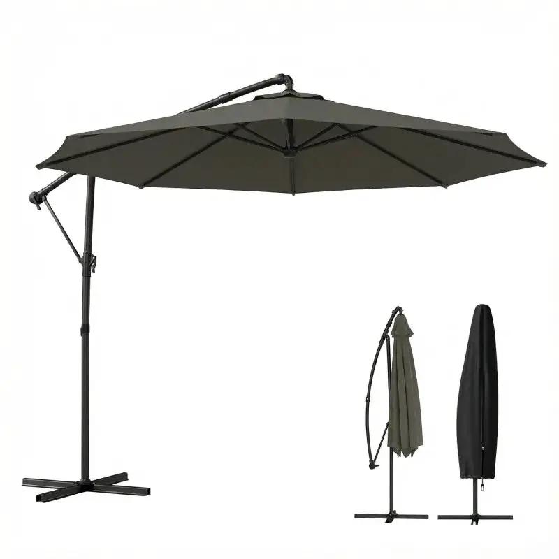 Large Garden Umbrella, Outdoor Hanging Cantilever Umbrella by HouseOfZazla