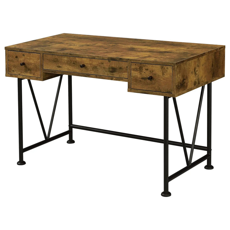 Analiese 47-inch 3-drawer Writing Desk Rustic Nutmeg by Unique Piece Furniture