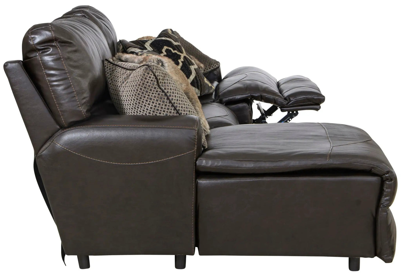 Como - 3 Piece Italian Leather Match Reclining Sectional by Unique Piece Furniture