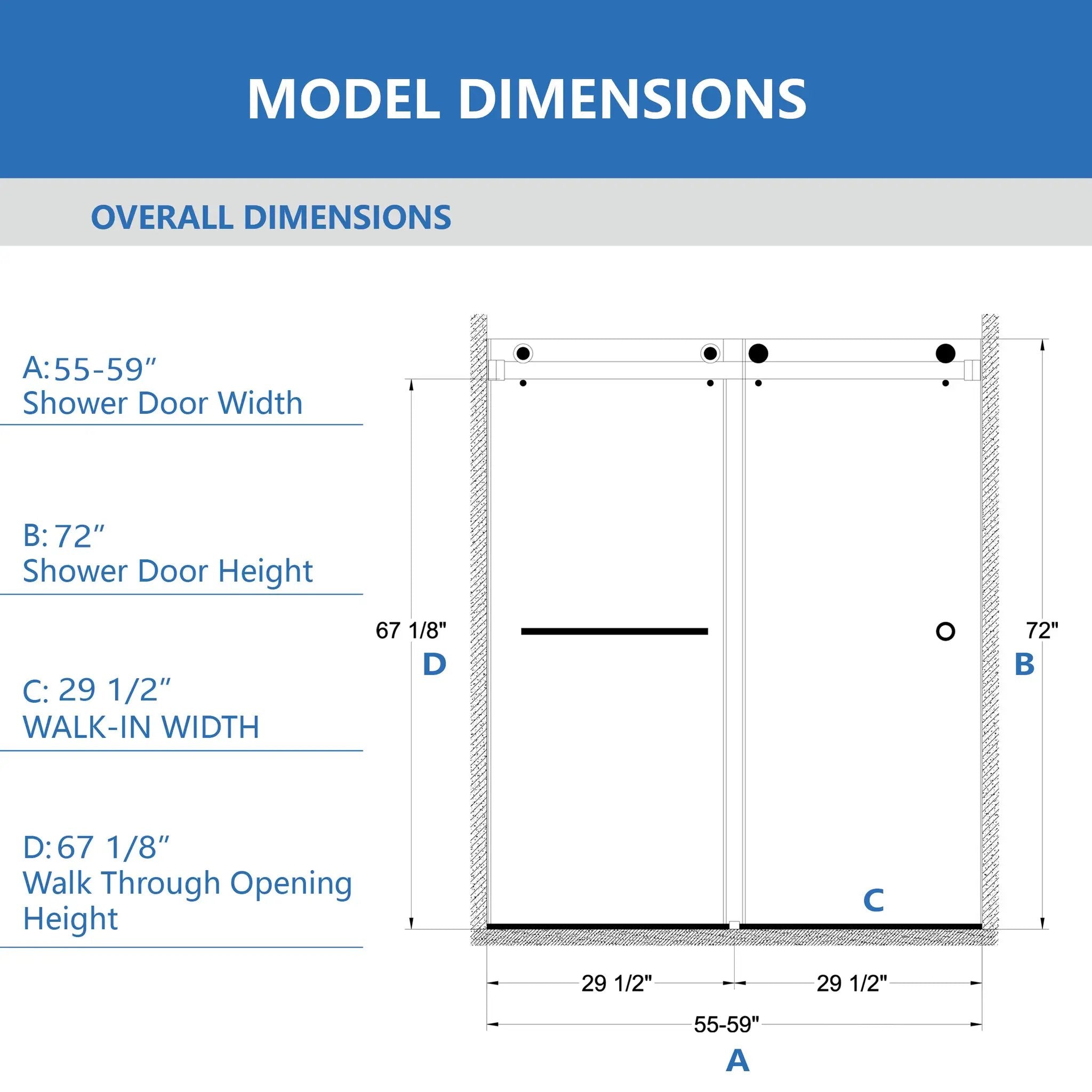 Frameless Shower Door - Double Sliding Design by HouseOfZazla
