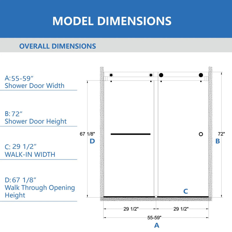 Frameless Shower Door - Double Sliding Design by HouseOfZazla