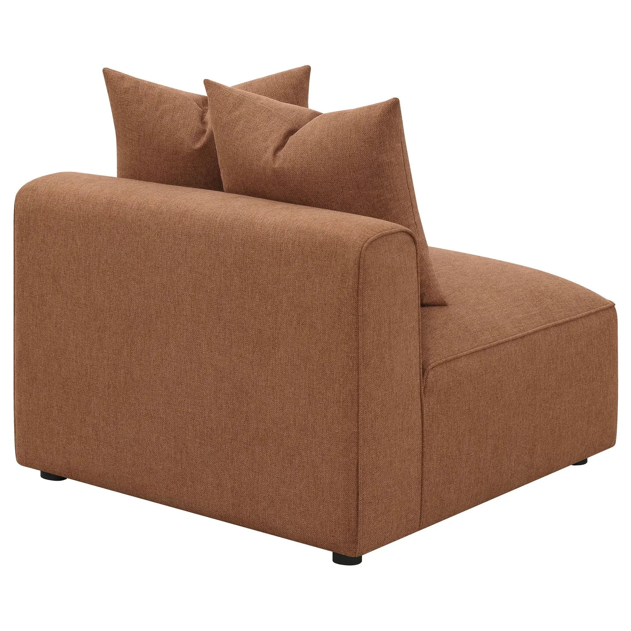 Jennifer Upholstered Armless Chair Terracotta by Unique Piece Furniture
