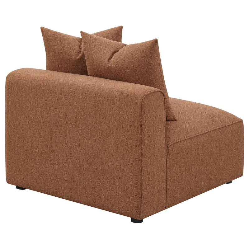Jennifer Upholstered Armless Chair Terracotta by Unique Piece Furniture