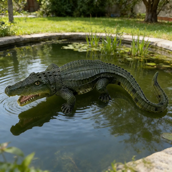 23" Simulated Crocodile Garden Statue