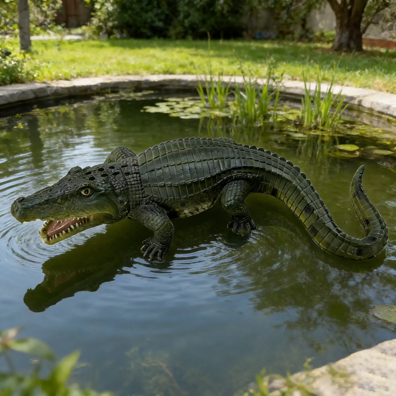 23" Simulated Crocodile Garden Statue by HouseOfZazla