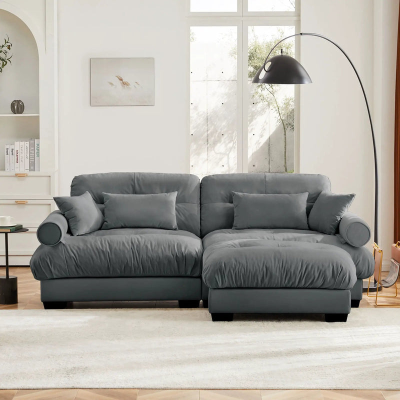 Super Comfort Oversized Modular Sectional Sofa With Movable Ottoman by Unique Piece Furniture