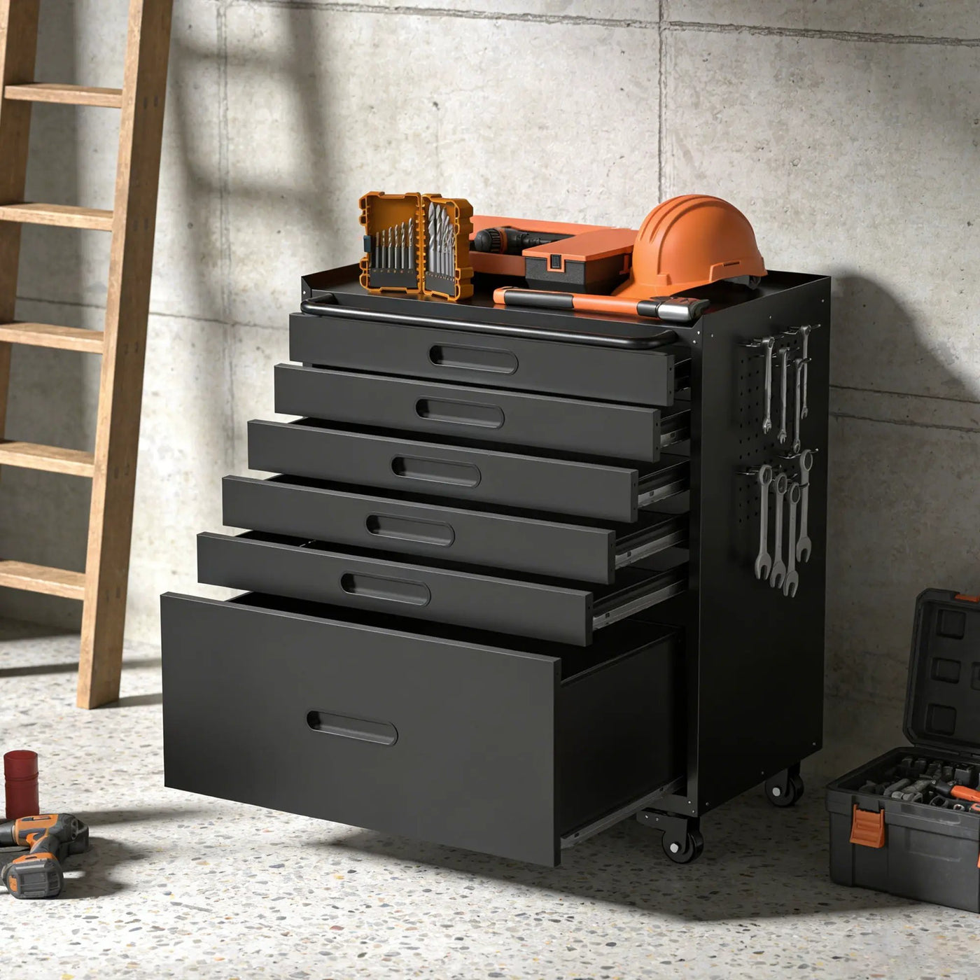 Rolling Tool Cabinet Heavy Duty Garage Storage With Lockable Doors by HouseOfZazla