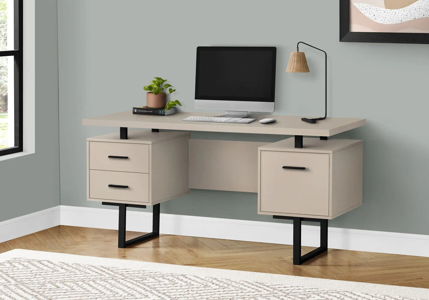 Computer Desk For Home Office With Storage Drawers by HouseOfZazla