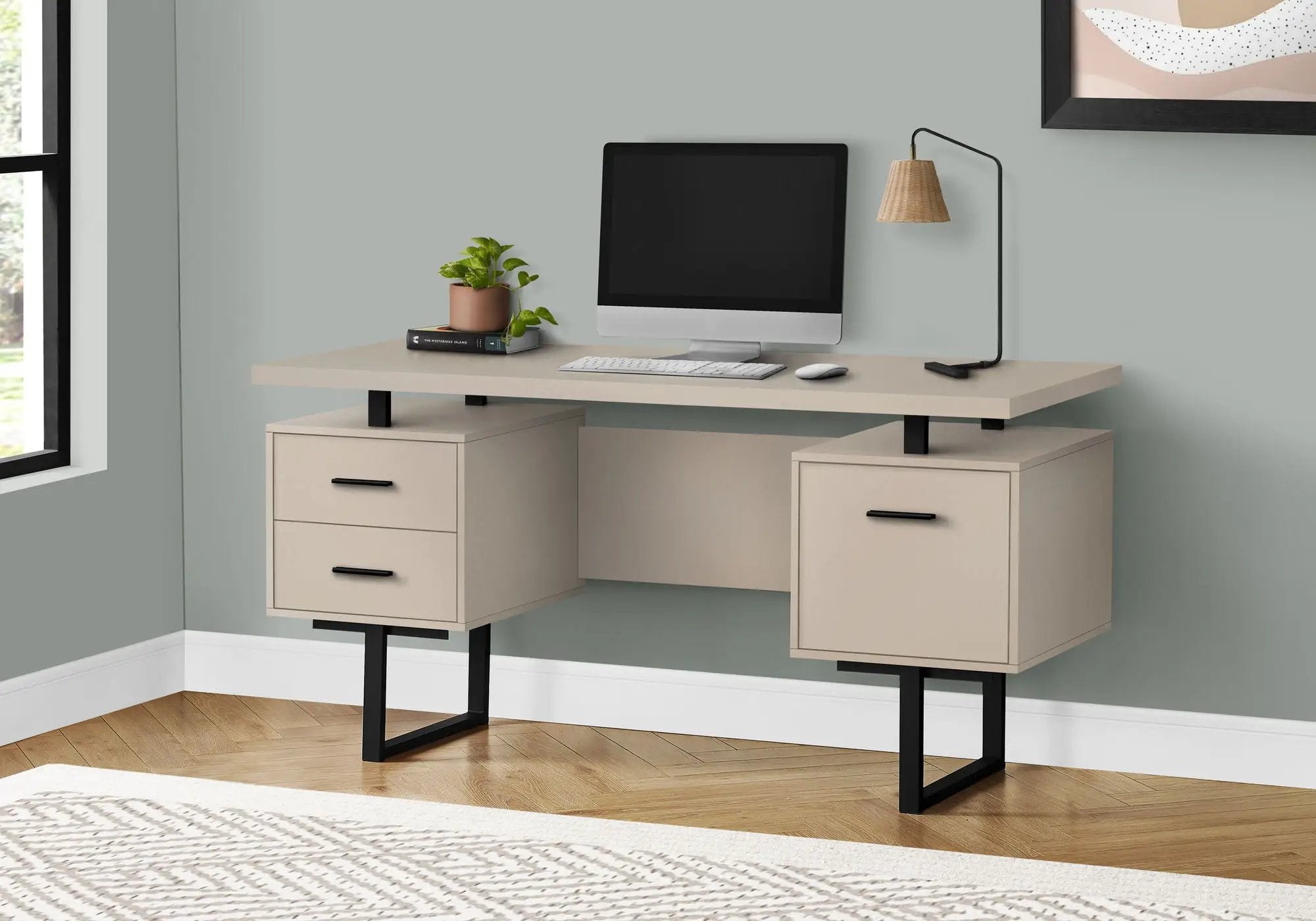 Computer Desk For Home Office With Storage Drawers by HouseOfZazla