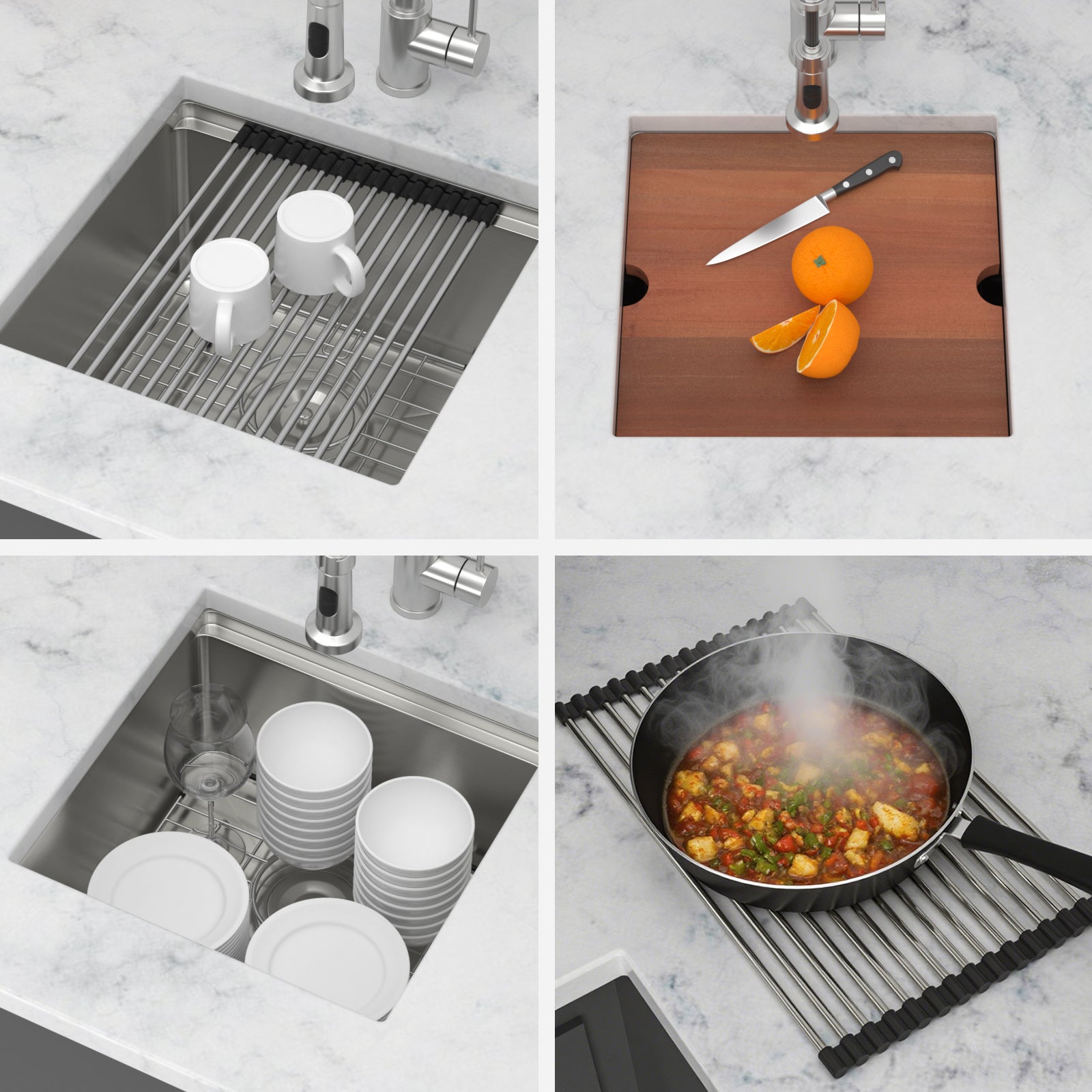 17" Undermount Kitchen Sink - Single Bowl by HouseOfZazla