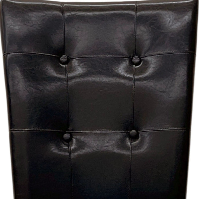 Britney - Synthetic Leather Side Chair (Set of 2) - Brown / Walnut by HouseOfZazla