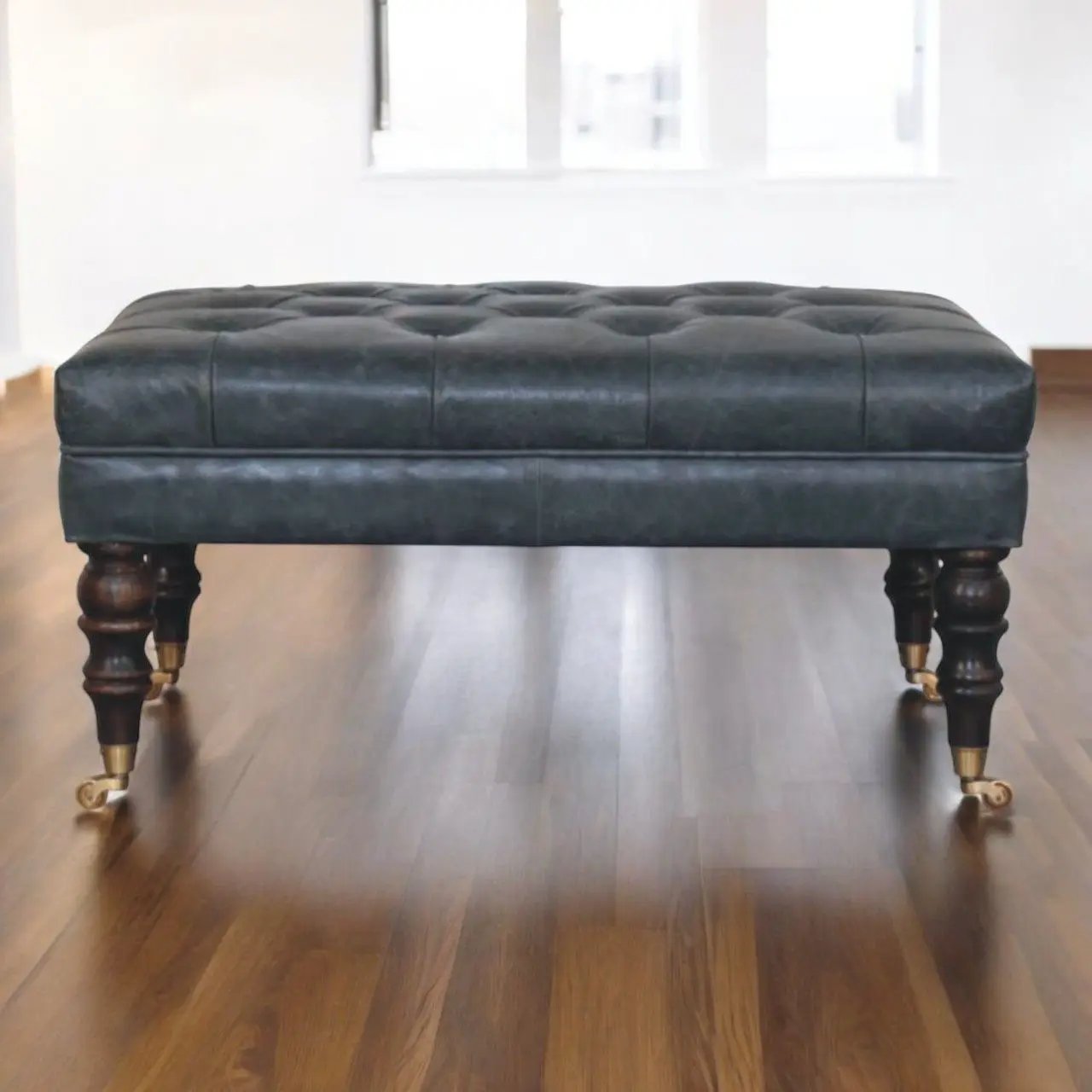 Buffalo - Ottoman With Castor Legs by HouseOfZazla
