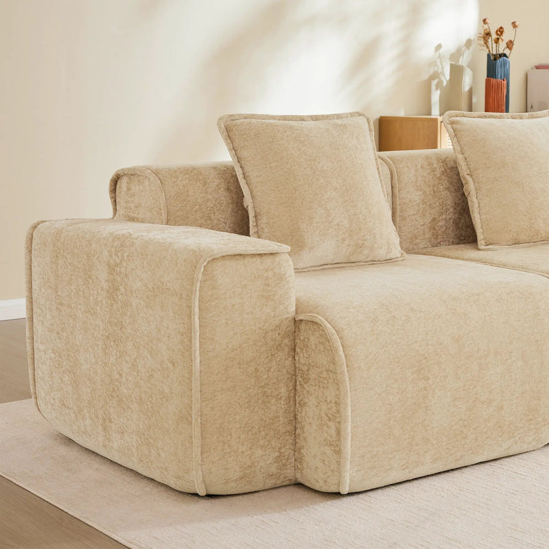 Streamlined Design Modular 3 Seat L Shape Sectional Sofa by HouseOfZazla