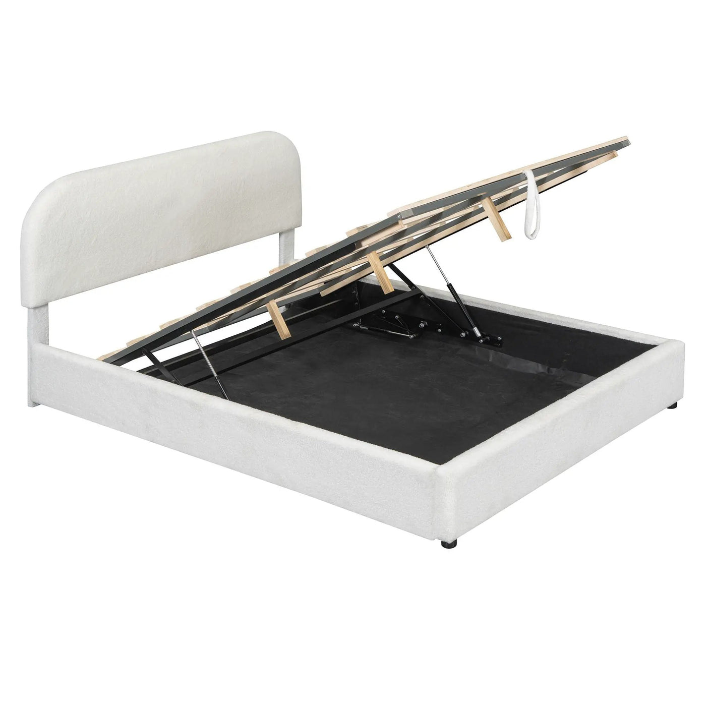 Upholstered Platform Bed With Hydraulic Storage System by HouseOfZazla