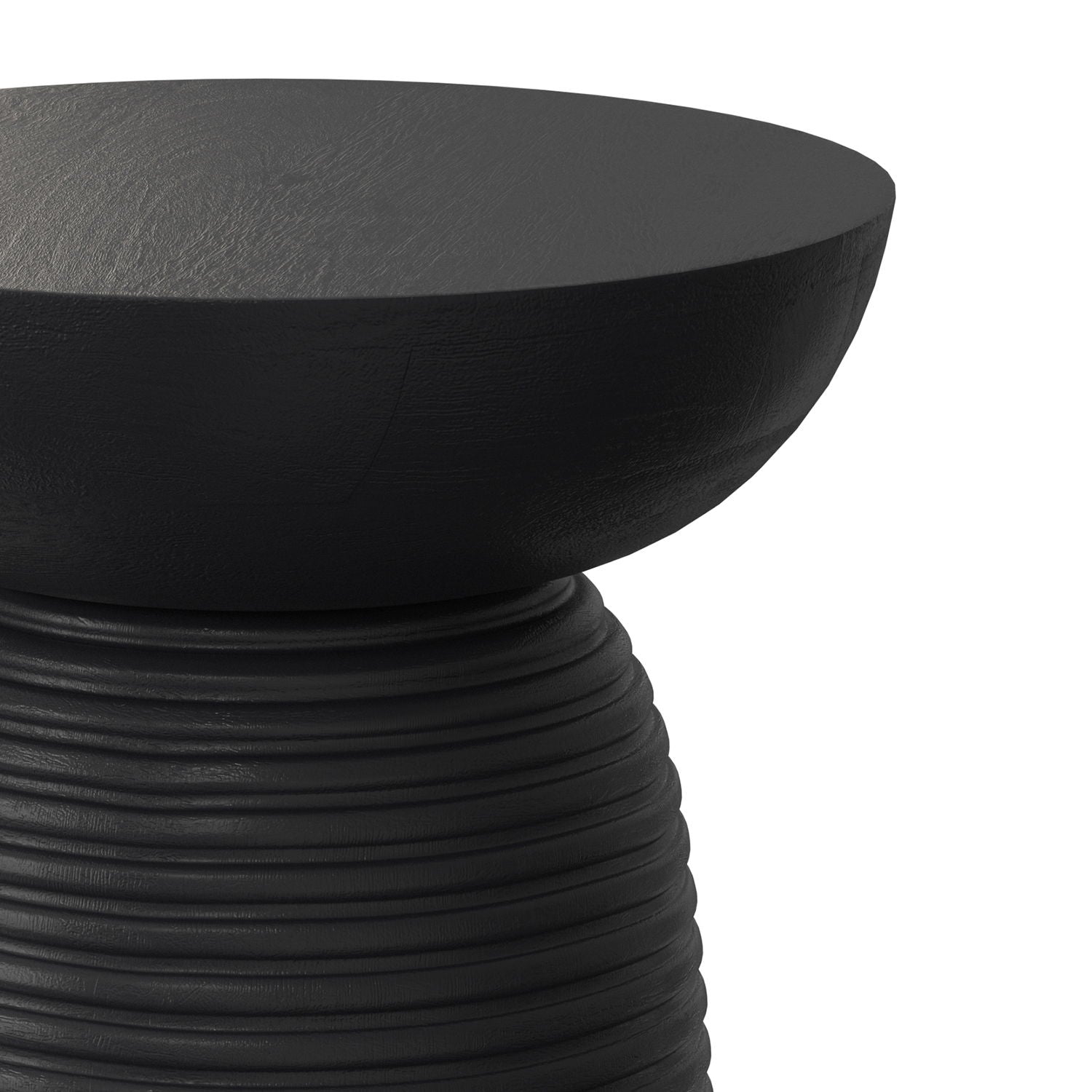 Boyd - Ribbed Accent Table - Black by HouseOfZazla