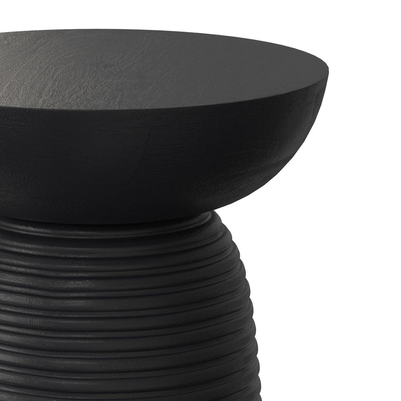 Boyd - Ribbed Accent Table - Black by HouseOfZazla