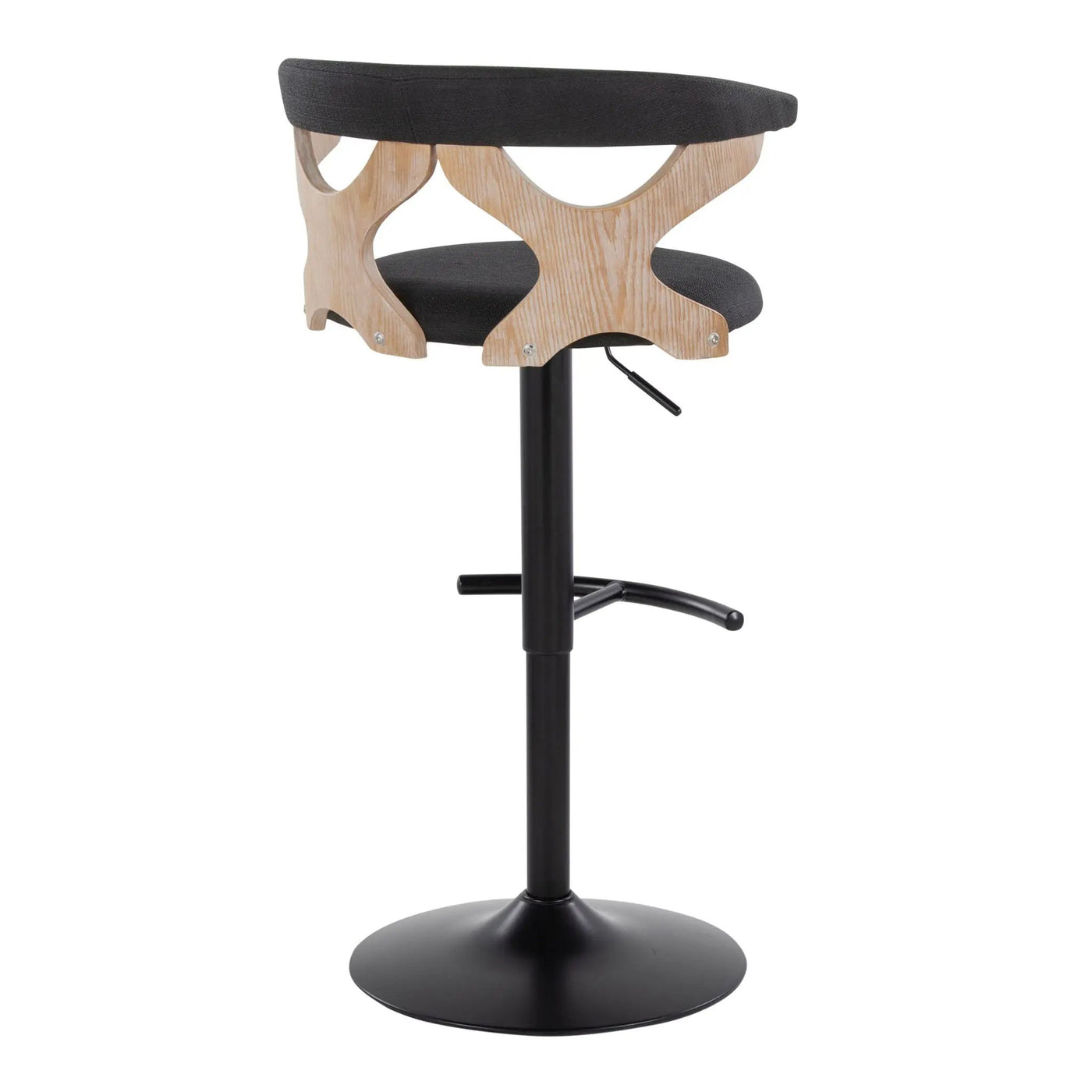 Gardenia - Contemporary Adjustable Barstool & Swivel With Rounded T Footrest (Set of 2) by HouseOfZazla
