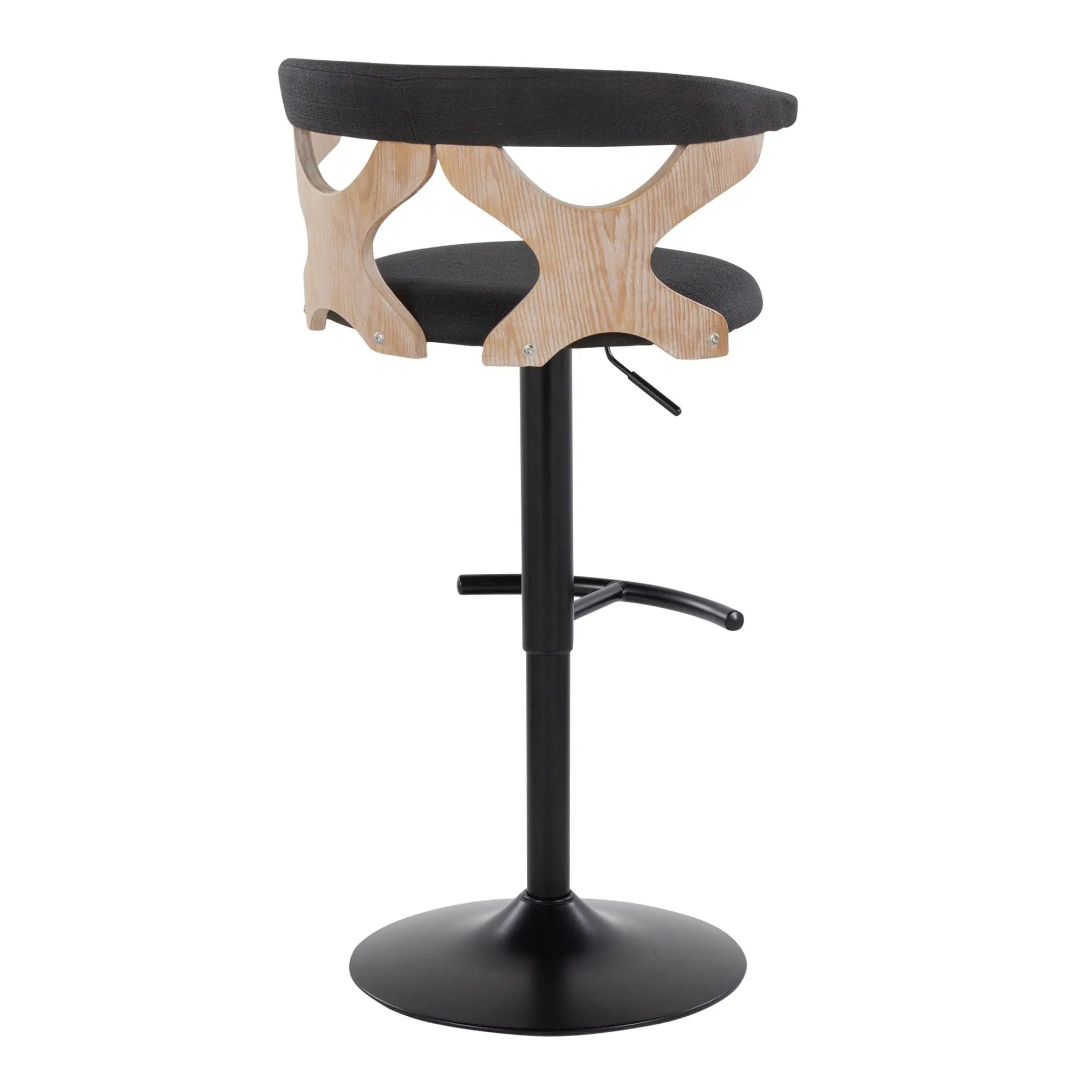 Gardenia - Contemporary Adjustable Barstool & Swivel With Rounded T Footrest (Set of 2) by HouseOfZazla
