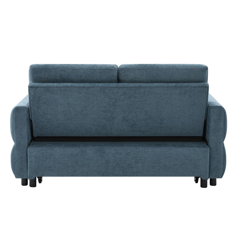 Convertible Sofa Bed Loveseat With Adjustable Backrest And USB Ports by HouseOfZazla
