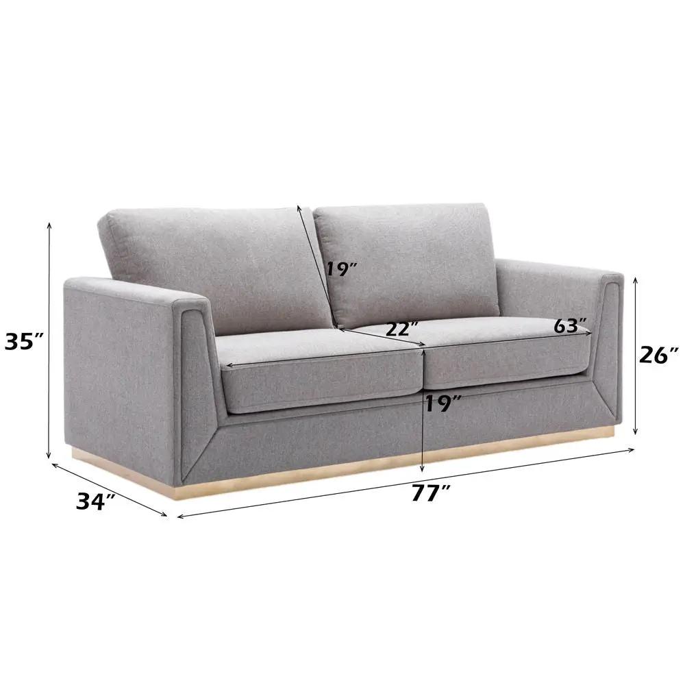 Valin - Sofa - Gray Linen by Unique Piece Furniture