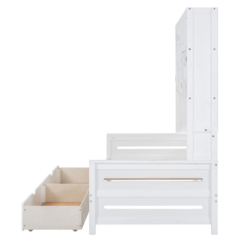 Daybed With All-In-One Cabinet And Shelf by HouseOfZazla