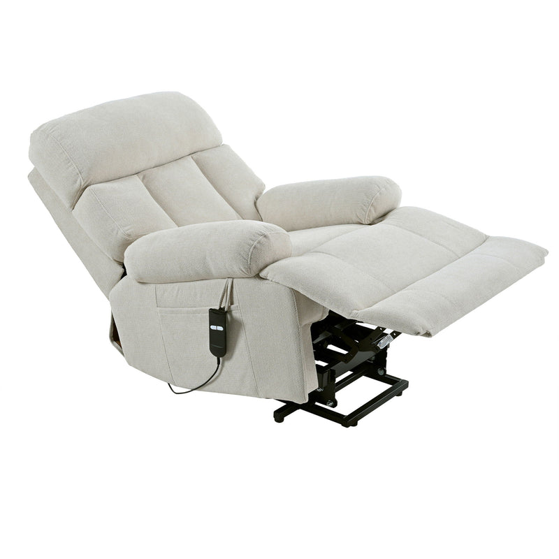 Oversized Power Lift Recliner Chai With Remote Control, Side Pocket, Spacious Seat by HouseOfZazla