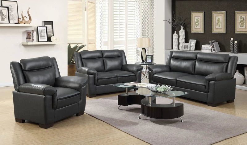 Arabella Upholstered Padded Arm Sofa Grey by Unique Piece Furniture