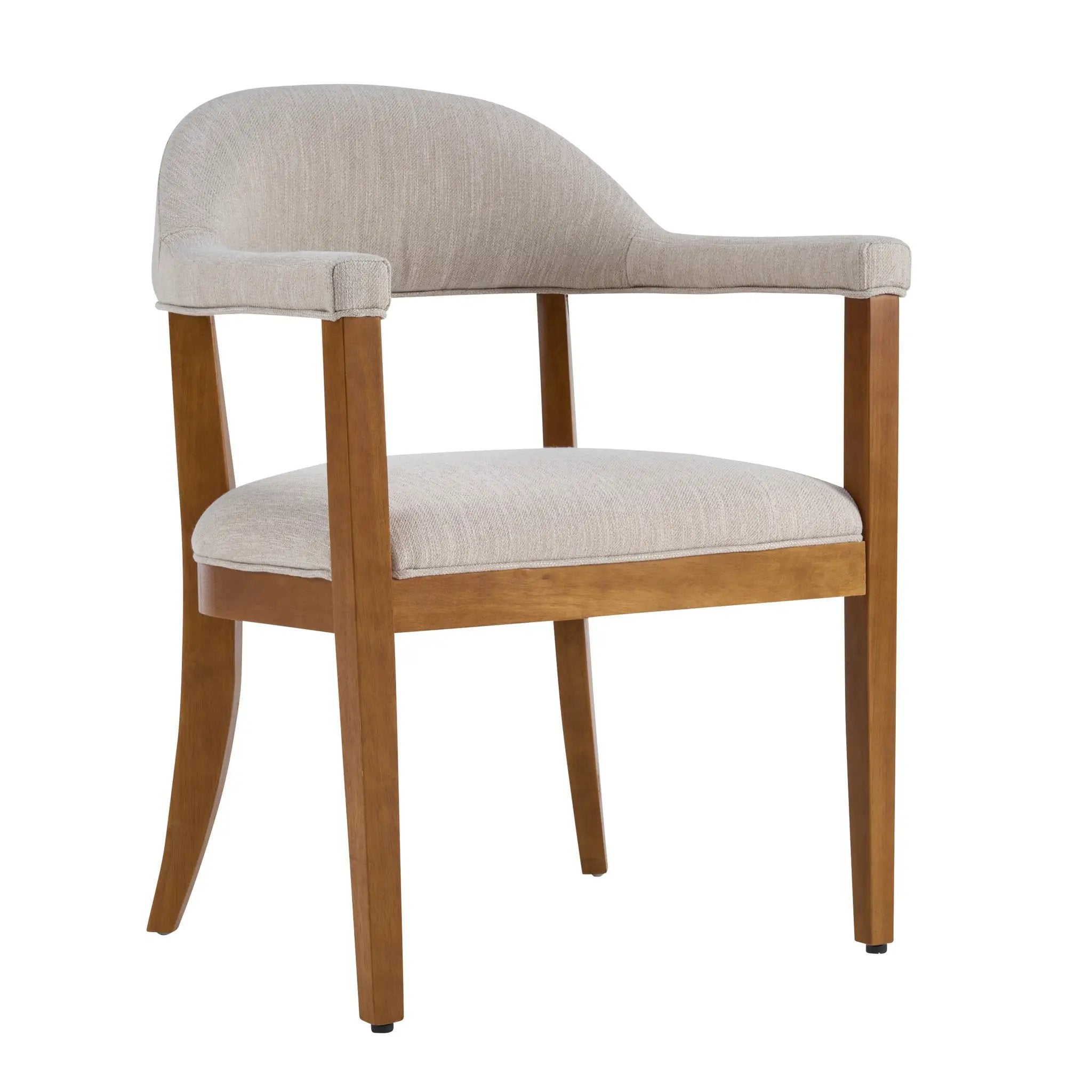 Wood Frame Upholstered Dining Chairs with Armrests (Set of 2) by HouseOfZazla