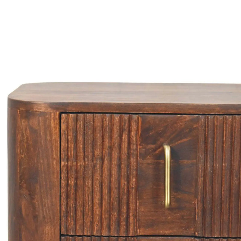 Solid Wood Marlowe Fluted Nightstand by HouseOfZazla
