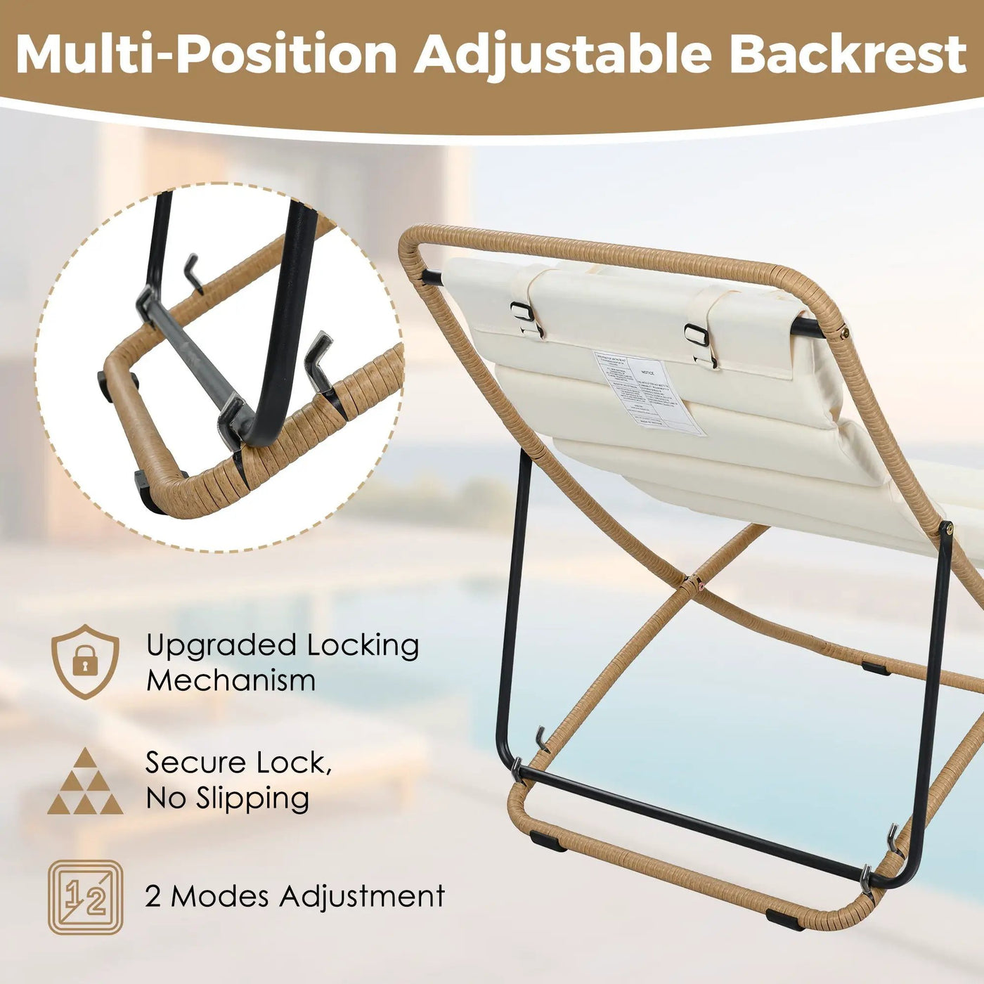 Outdoor Folding Chair With Adjustable Backrest (Set of 2) by HouseOfZazla