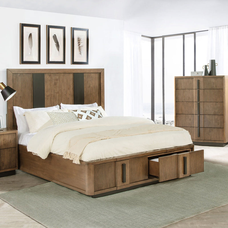 Moraga - 5 Drawer Chest Of Drawers - Ash Brown by HouseOfZazla