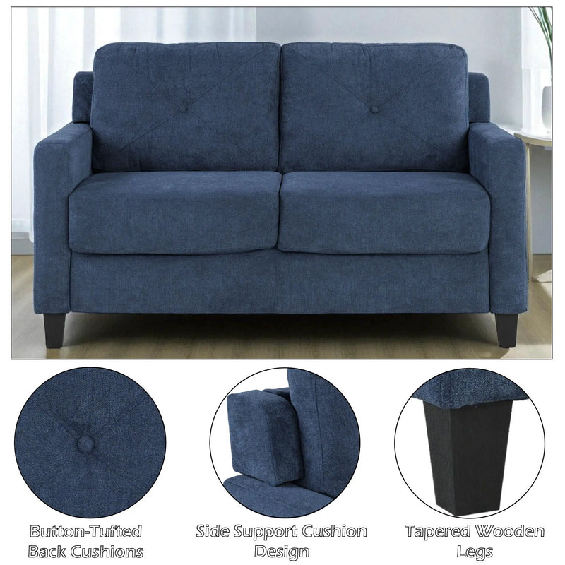 2 Seater Loveseat - Navy by Unique Piece Furniture