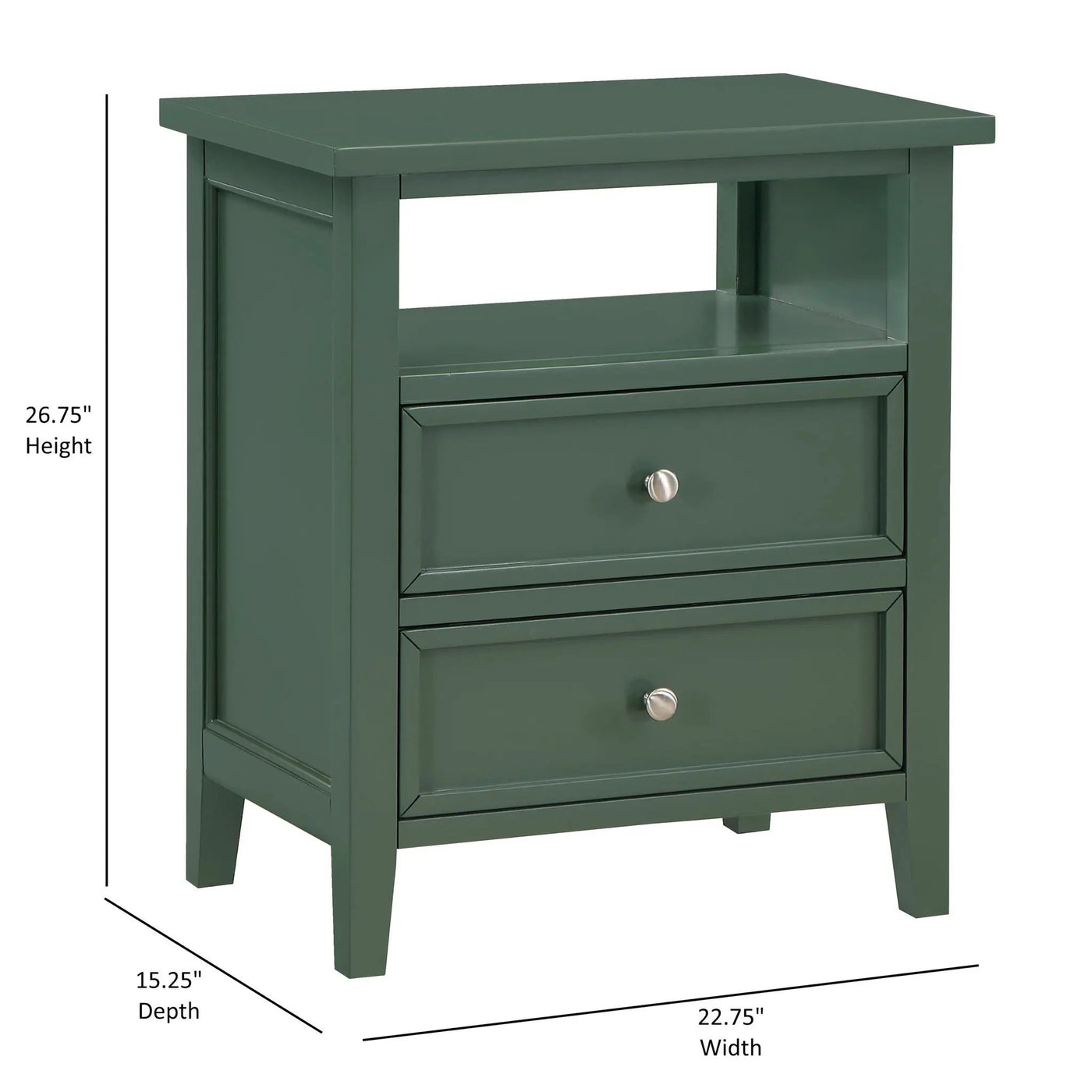 Weston - 2 Drawer Nightstand by HouseOfZazla