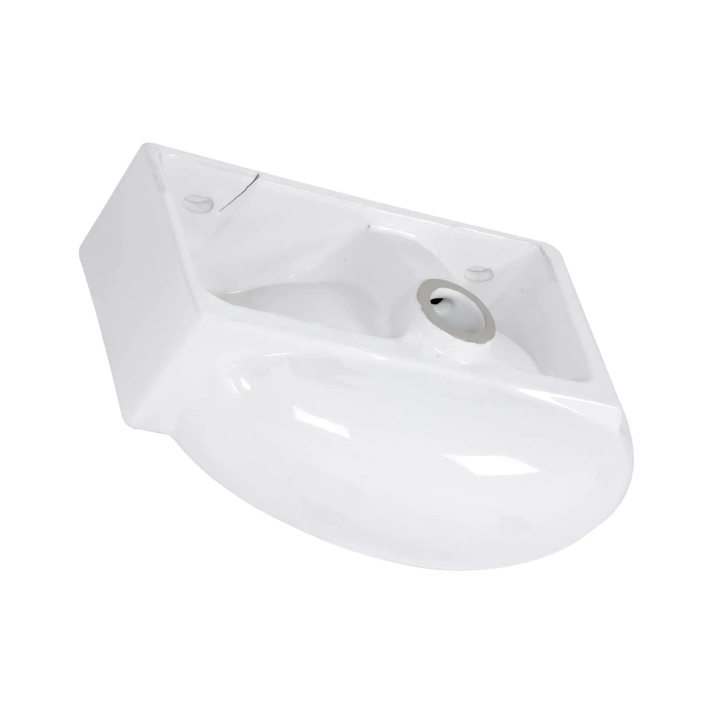 Modern Aesthetic Rectangle Wall Mount Bathroom Sink With Single Faucet Hole by HouseOfZazla