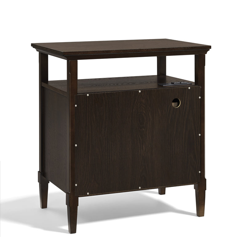 Wooden Bedside Nightstand with Open Cubby & 2 Storage Drawers, photo 8 of 10
