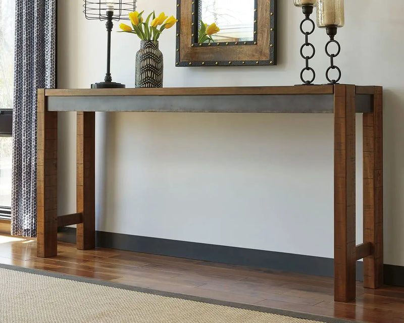 Torjin - Long Counter Table - Dark Brown by Unique Piece Furniture
