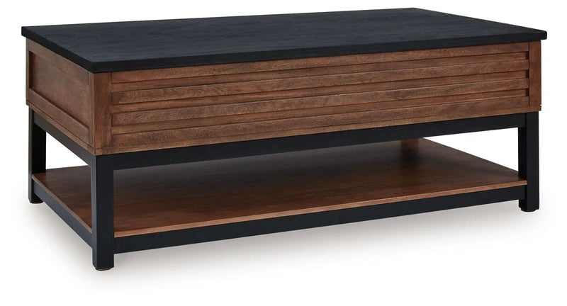 Kallari - Lift Top Cocktail Table - Warm Brown / Black by Unique Piece Furniture