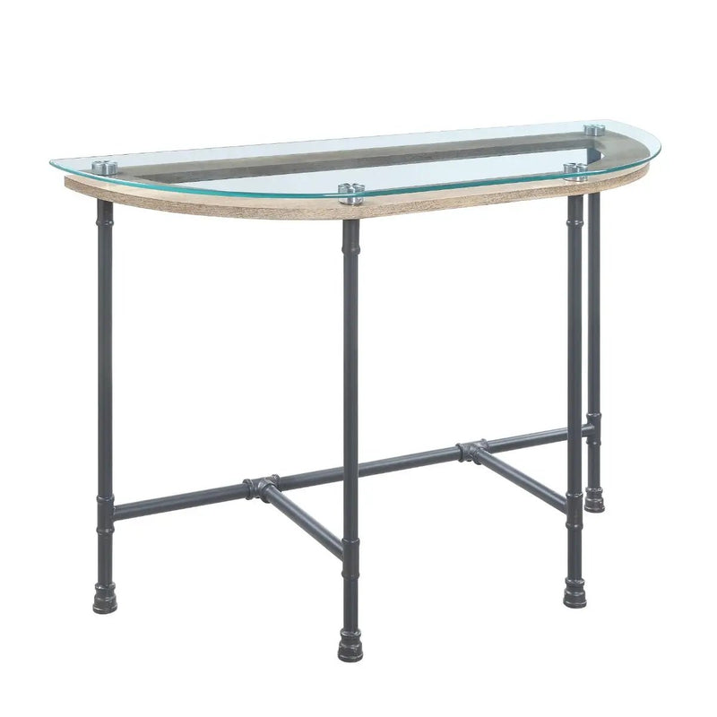Brantley - Sofa Table - Clear Glass & Sandy Gray by Unique Piece Furniture