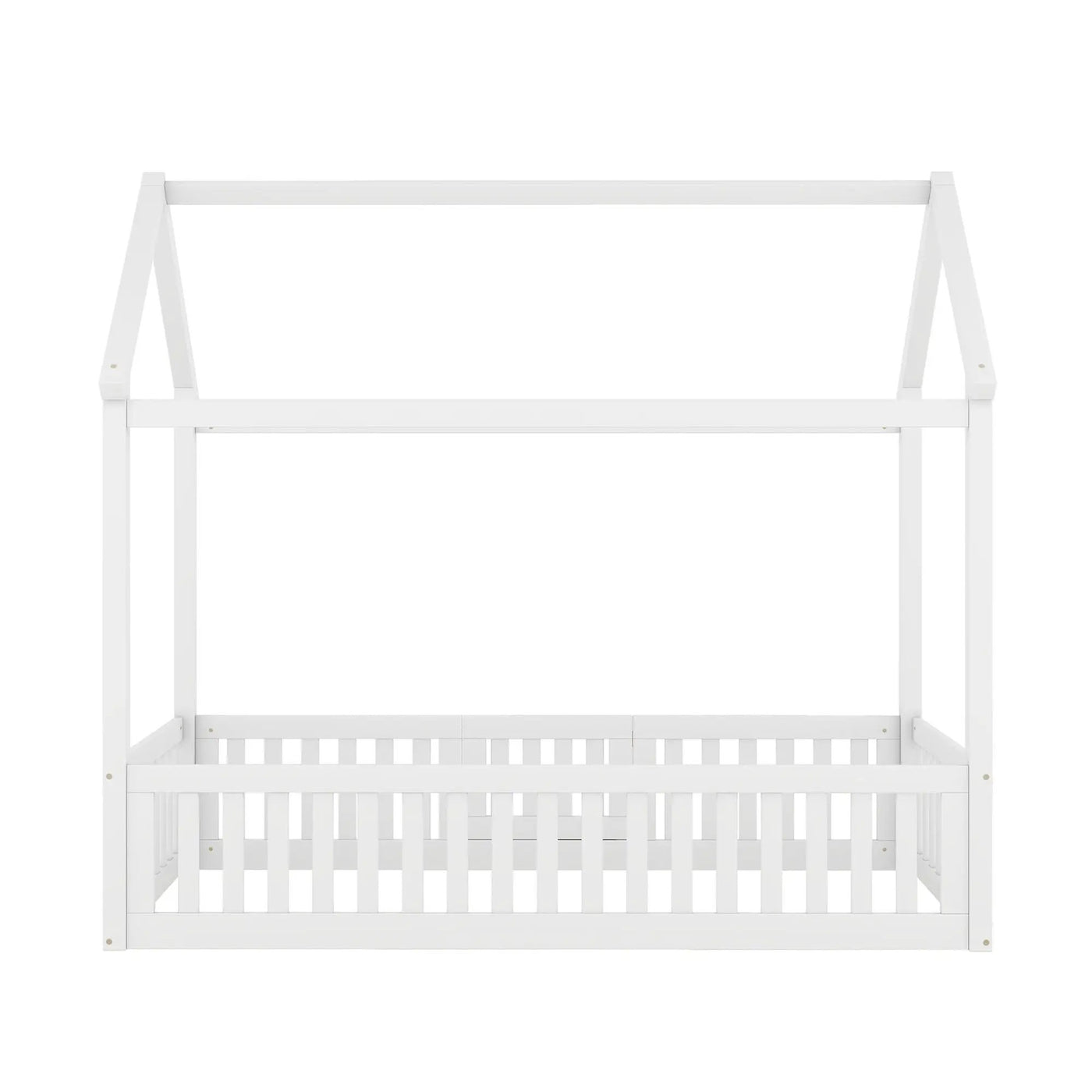 Wood House Bed With Fence And Door by HouseOfZazla
