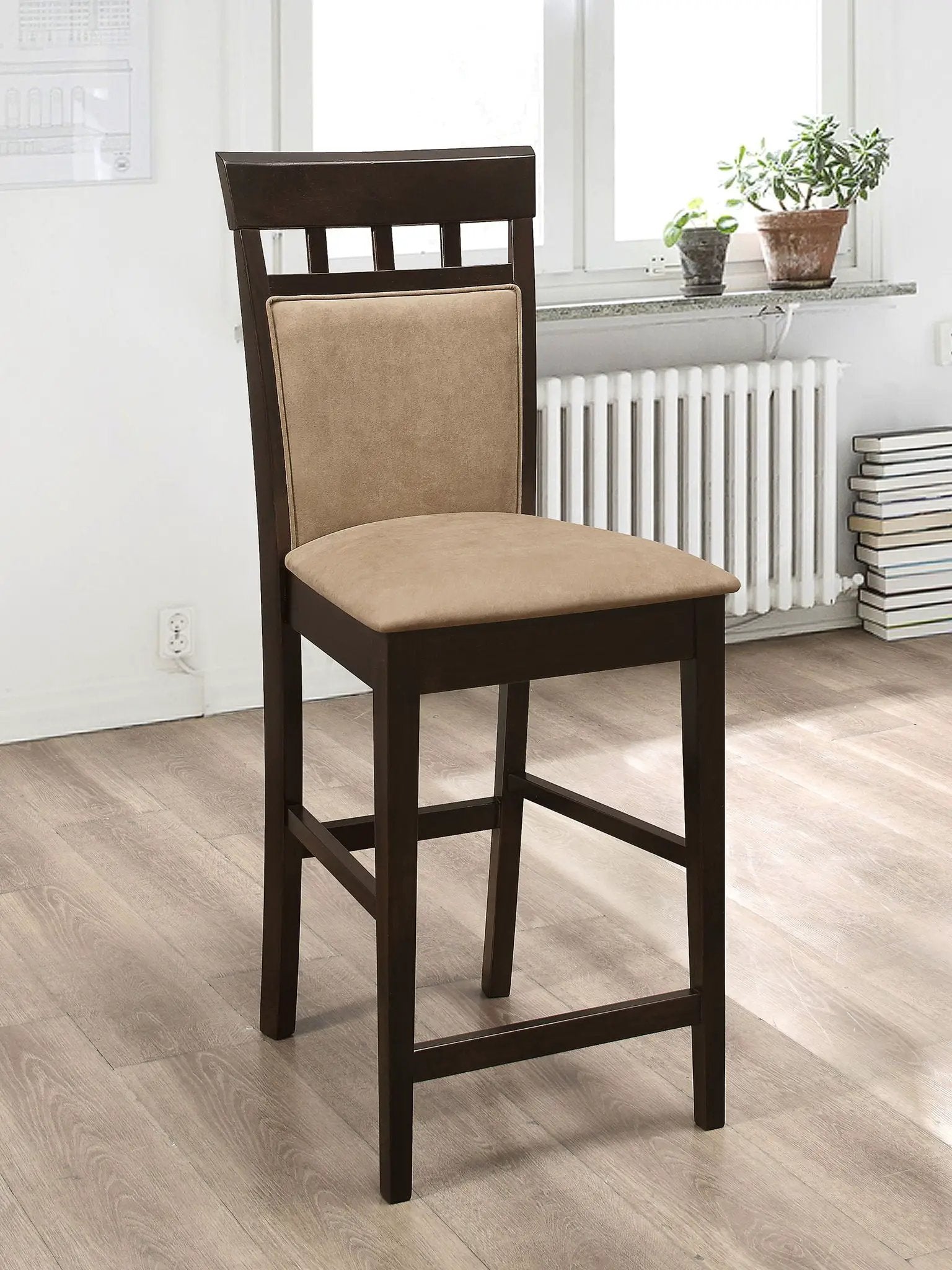 Gabriel Closed Back Counter Chair Cappuccino (Set of 2) by Unique Piece Furniture