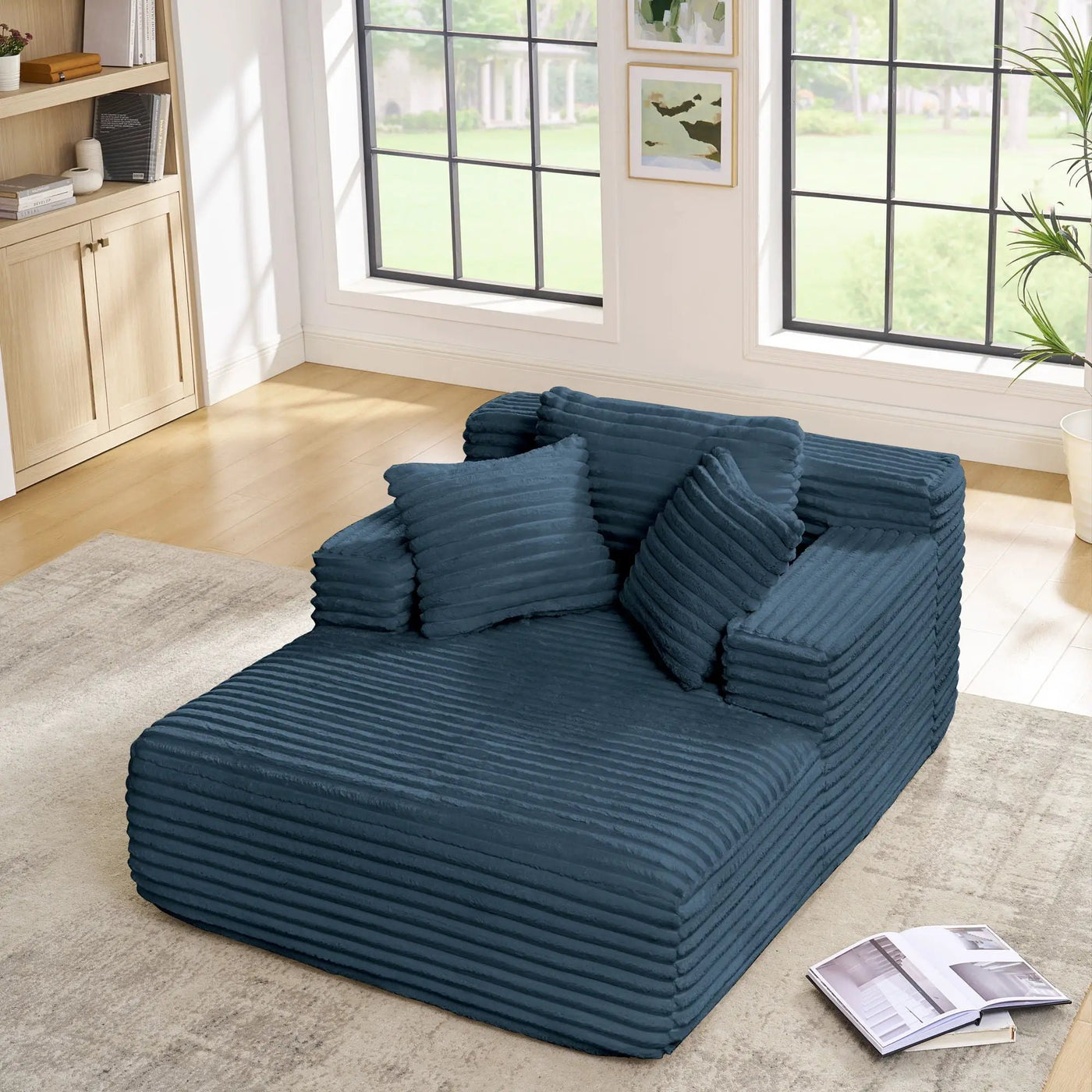 Chaise Lounge Sofa Bed With Deep Seat For Living Room by HouseOfZazla